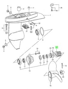 Suzuki Propeller Bush 58120-98600-000 (click for enlarged image)